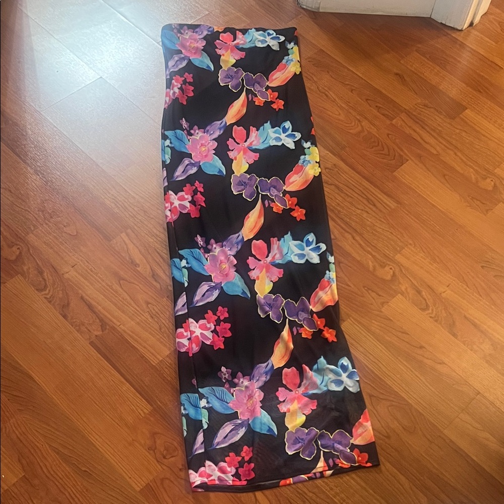 Nasty Gal Black Floral dress
